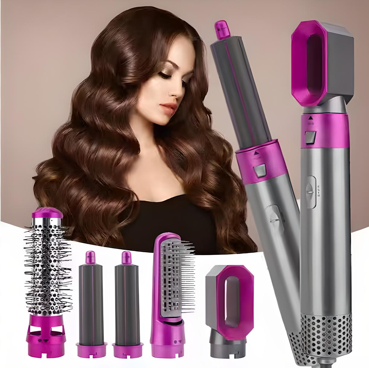 5 In 1 Hair Curler and Straightener